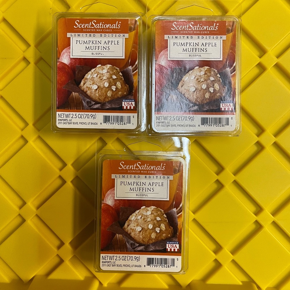 Pumpkin Apple Muffins Scented Wax Melts, ScentSationals, 2.5 oz (3-Pack)